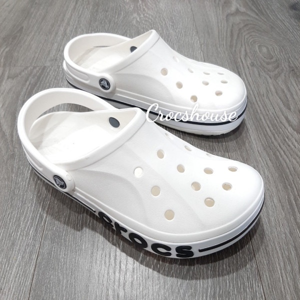 Dép sục crocs baya chính hãng nam nữ màu trắng tặng kèm jibbitz xịn, dép crocs màu trắng baya - Crocs house