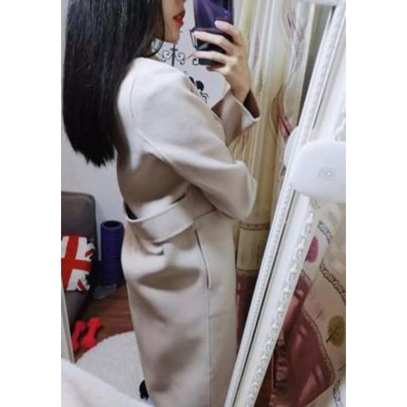 Áo dạ nữ dáng dài phong cách hàn quốc thời trang thu đông quảng châu