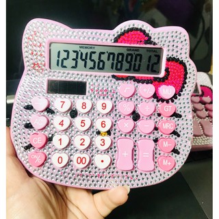 MÁY TÍNH 12 SỐ HÌNH MÈO KITTY HỒNG DỂ THƯƠNG