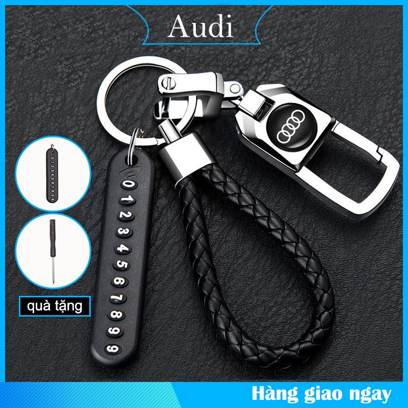 móc chìa khóa ô tô Audi móc khóa hợp kim