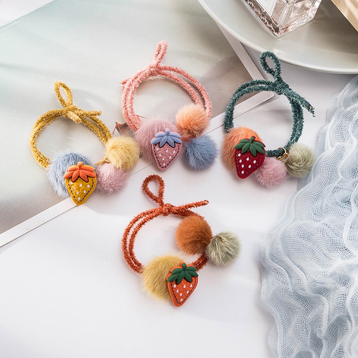 CH099 Cột tóc Strawberry handmade 4 màu