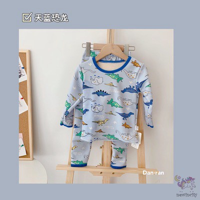 Bộ Đồ Ngủ Dài Tay Họa Tiết Hoạt Hình Cho Bé