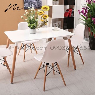 [Giao Nhanh 2h HCM] Ghế dựa chân gỗ màu trắng Eames
