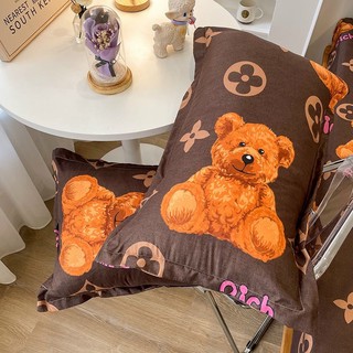 Bộ Drap & Chăn Phao Cotton Poly Lv Gấu
