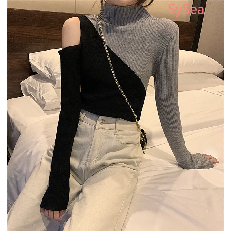 Áo nữ dệt kim tay dài thời trang mùa thu phong cách Hàn Quốc