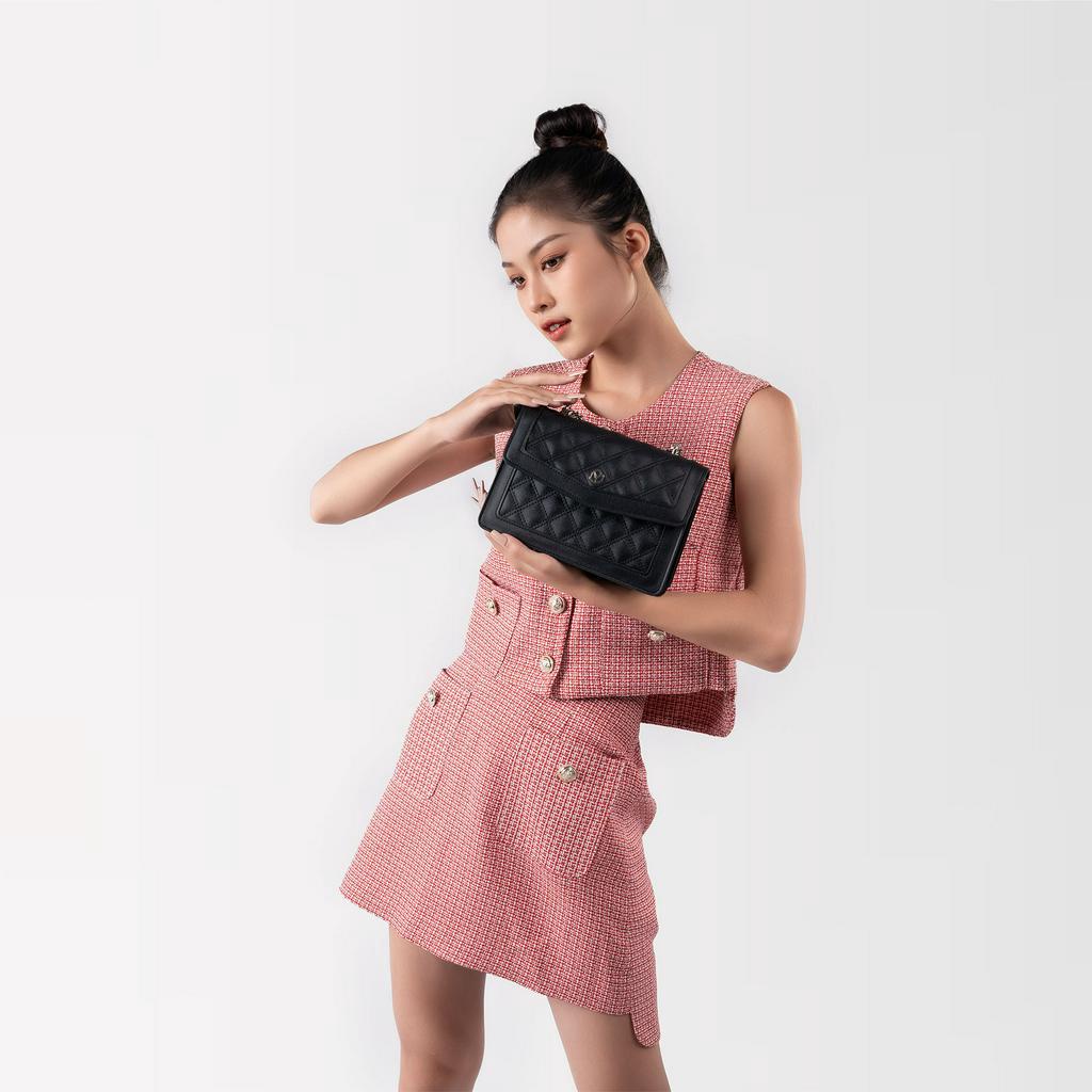 Túi đeo chéo da nữ họa tiết caro YUUMY Seasand YN140