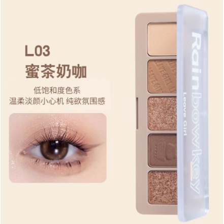 Bảng Phấn Mắt 5 Màu Sắc Tố Cao Mềm Mịn Lâu Trôi JP6 JP6