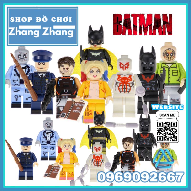 Đồ chơi Xếp hình Deadshot Harley Quinn Prom Zombie Batgirl Batman Beyond Joker Spider-Man 2099 Minifigures Pogo PG8143