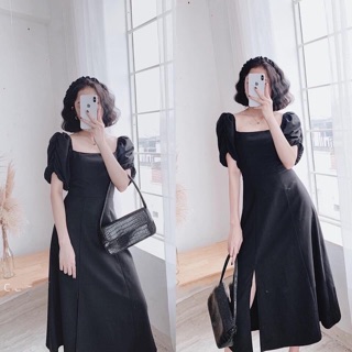 Đầm thiết kế cổ vuông