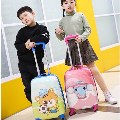Vali tay kéo 18 inch họa tiết hoạt hình dễ thương cho bé