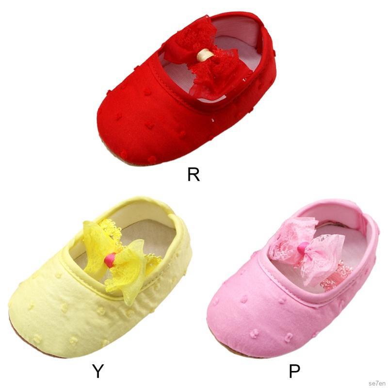 Giày Búp Bê Cotton Đế Mềm Cho Bé Gái 0-18 Tháng Tuổi