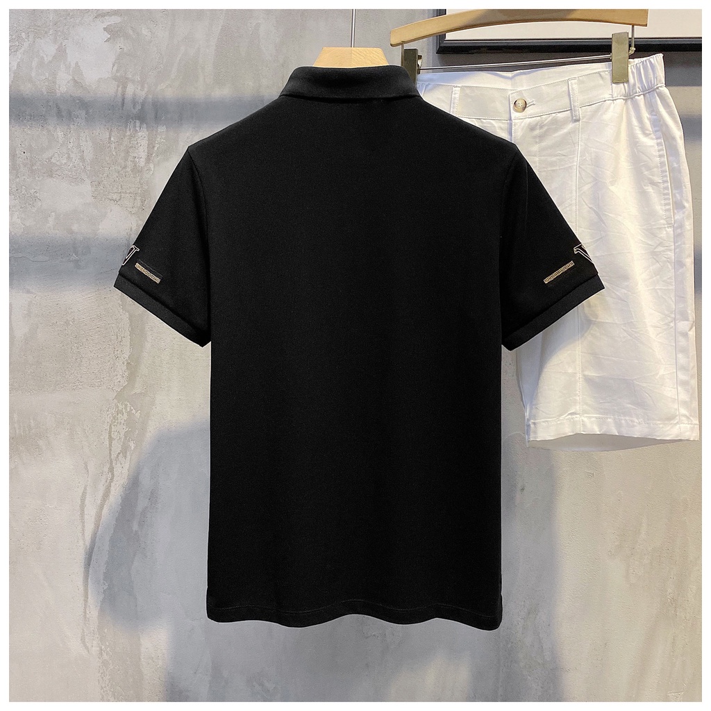 Áo polo nam form rộng màu trắng, đen phong cách trẻ trung cao cấp đẹp thời trang MURADFASHION APL11