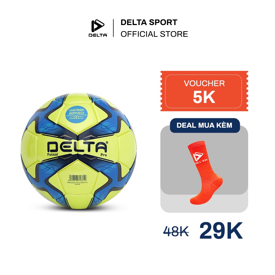 Bóng đá futsal DELTA 3610-4D size 4 da TPU tổng hợp, chơi trên sân cỏ nhân tạo hoặc trong nhà phù hợp từ 12 tuổi