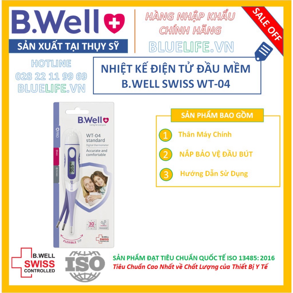 [SIEU SALE] * [Hàng SX tại THỤY SỸ] - NHIỆT KẾ ĐIỆN TỬ B.WELL SWISS WT-04 [100% CHÍNH HÃNG] - SIÊU BẢO HÀNH TRỌN ĐỜI - 1