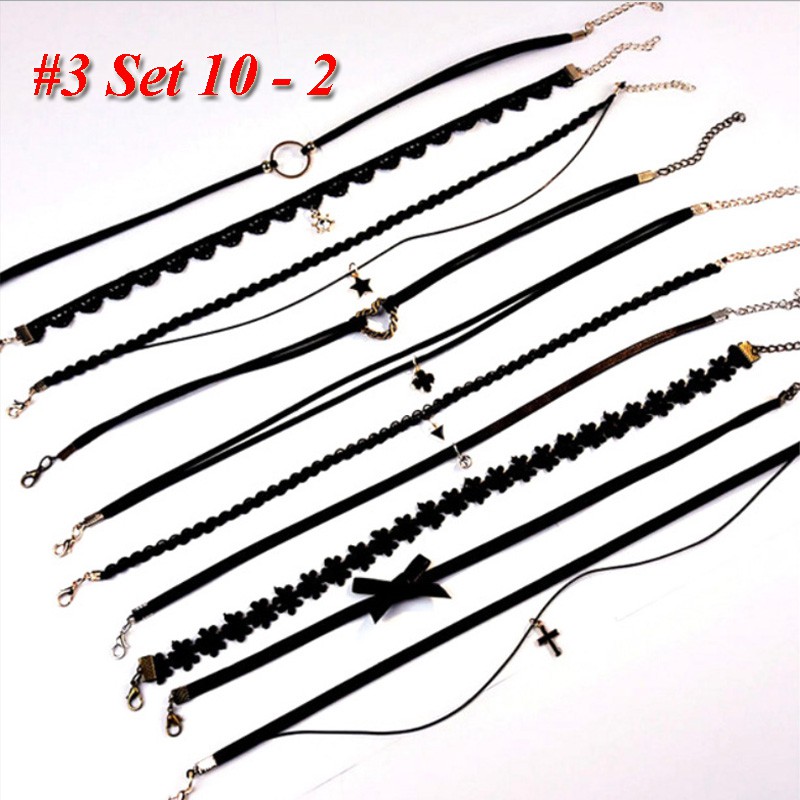 Set 3 Vòng cổ Choker giao ngẫu nhiên