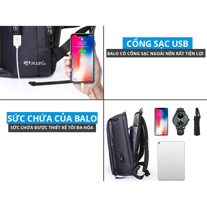 [TOP BÁN CHẠY TRONG THÁNG]_BALO ĐA NĂNG 2 SỌC XIXA, CHỐNG THẤM NƯỚC VÀ CHỐNG BỤI, ĐỰNG LAPTOP LÊN ĐẾN 15.6 INCH