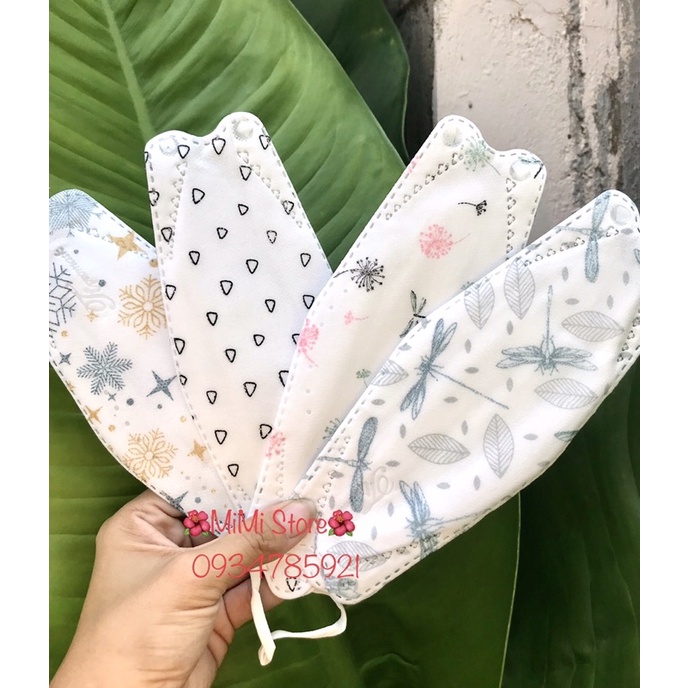 Set 20 cái ( 2 bao) cái Khẩu trang KF94 Họa tiết { mẫu Độc quyền} 10 mẫu Cao Cấp Kháng Khuẩn Chống Bụi Siêu mịn