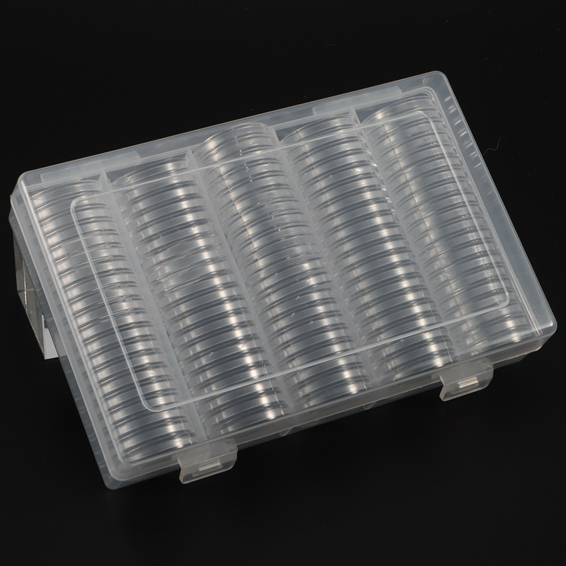 Set 100 Hộp Đựng Tiền Xu 17 / 20 / 25 / 27 / 30mm Bằng Xốp Chuyên Dụng
