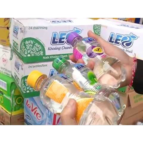 Nước khoáng hoa quả Leo bổ sung vitamin, các vị Chanh dây, Chanh muối, Chanh tươi, thùng 24 chai