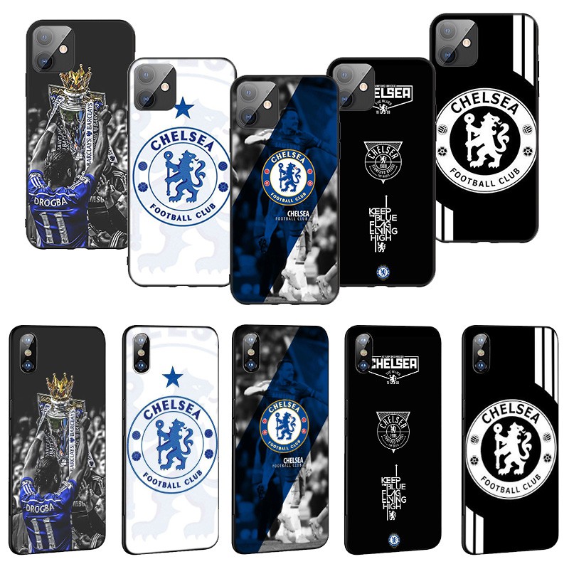 Ốp điện thoại TPU mỏng họa tiết đội bóng đá Chelsea cho iPhone X XSMax XR 6 6S 7 8 Plus 5 5S SE 2020 6+ 6S+ 7+ 8+ G20