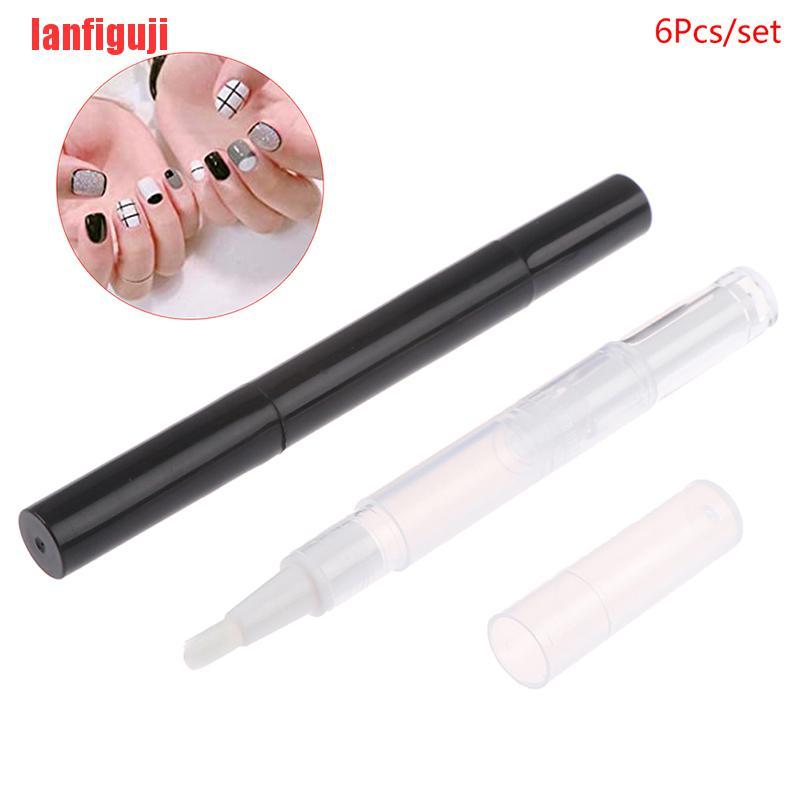 (Hàng Mới Về) Set 6 Lọ Rỗng Đựng Dung Dịch Dưỡng Móng Tay Dung Tích 3ml