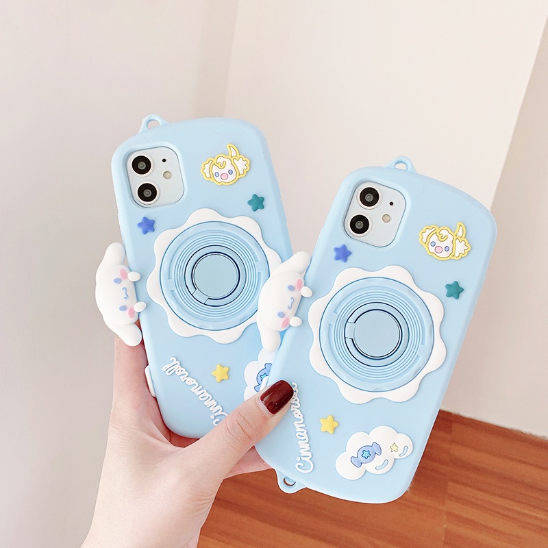 Ốp Điện Thoại Silicon Mềm Chống Sốc Hình Chú Chó Cinnamoroll 3D Cho iPhone 13 12 11 Pro Max XR XS Max X 7 8 6 6s Plus
