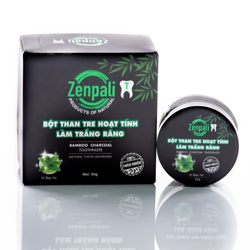 ZENPALI BỘT THAN TRE HOẠT TÍNH LÀM TRẮNG RĂNG  [CHÍNH HÃNG] ❤️ ZENPALI HƠI THỞ THƠM MÁT TRẮNG RĂNG
