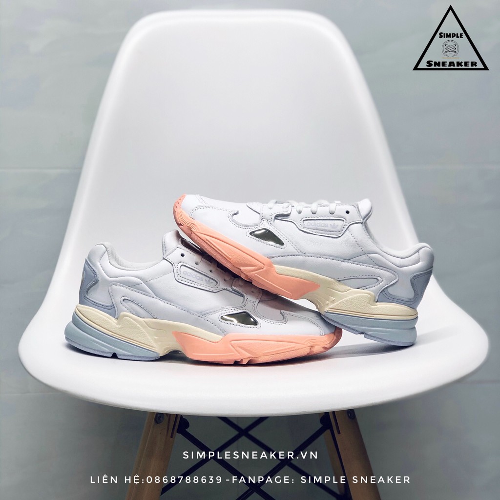 Giày Nữ Adidas FREESHIP Adidas Falcon Cream Orange Chính Hãng - Giày Adidas Falcon Chuẩn Auth Màu Trắng Kem [EE5118]