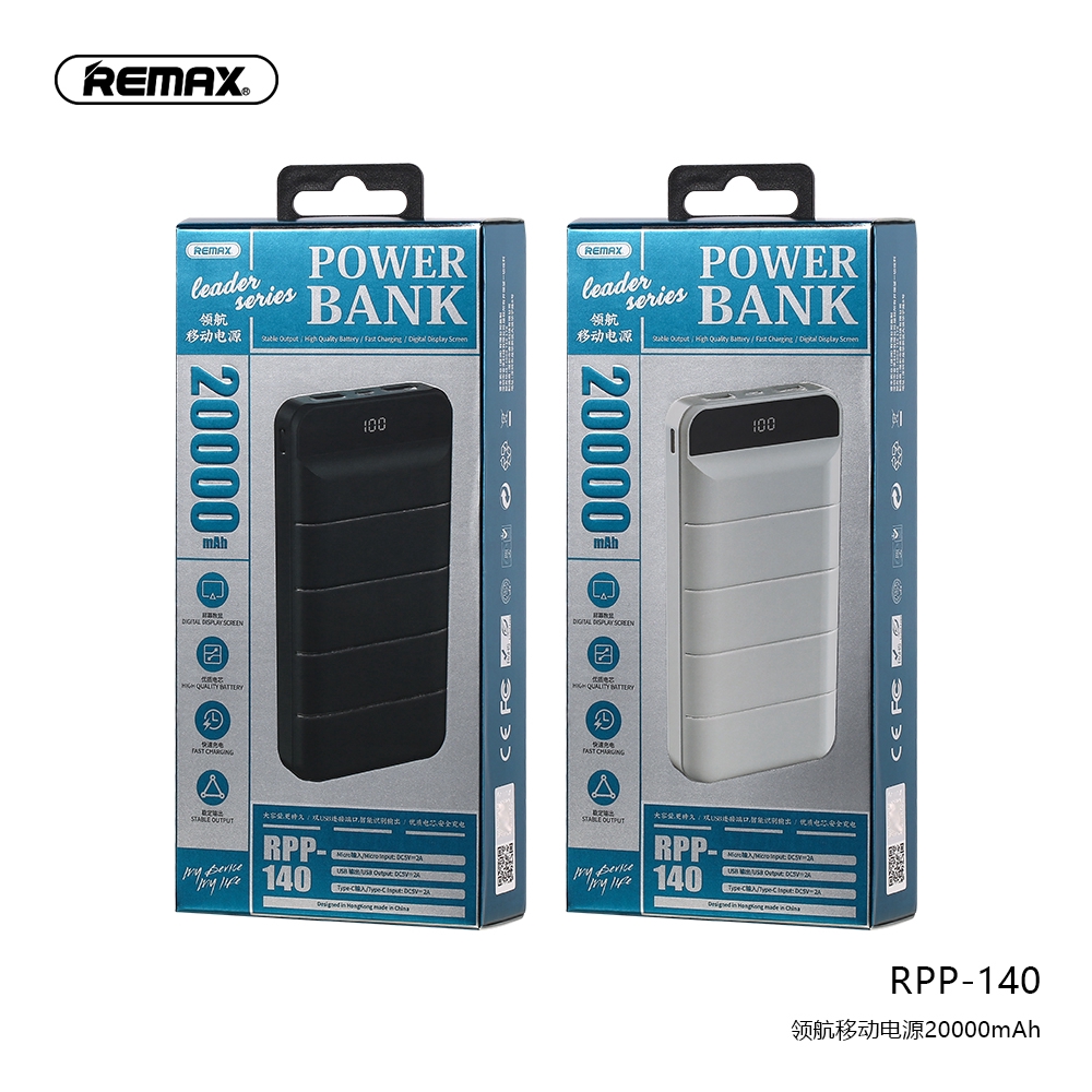 Remax power bank 10000mAh 20000mAh 30000mAh 100% original RPP-139 RPP-140 RPP-141