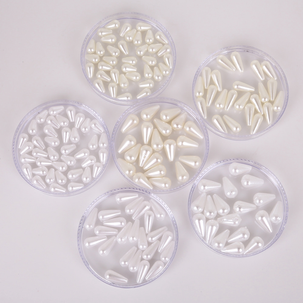 Hạt xỏ hai lỗ bằng acrylic giả ngọc trai dùng làm trang sức thời trang diy