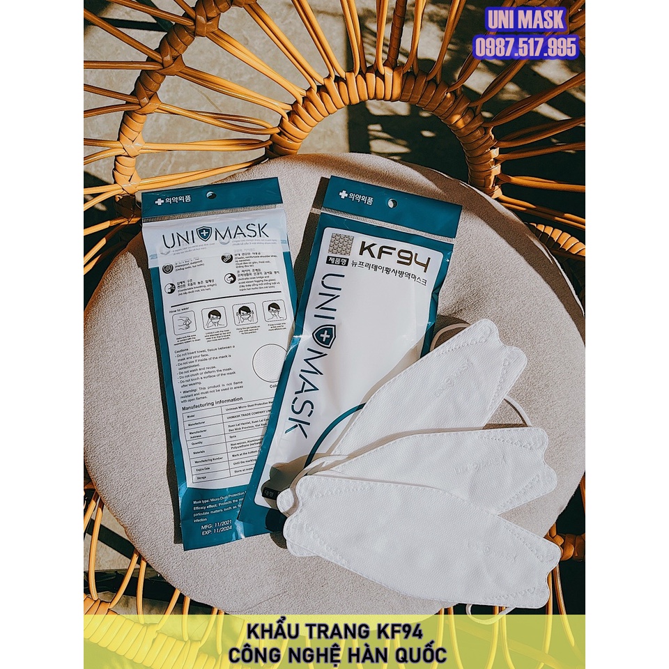 Set 50 Chiếc Khẩu trang 4 Lớp KF94 UNI MASK Chống Bụi Mịn Và Kháng Khuẩn Hàng Cao Cấp Hàn Quốc | BigBuy360 - bigbuy360.vn