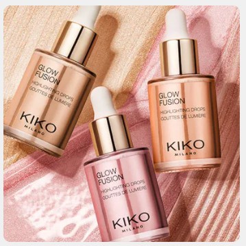 Trang điểm mặt - Highlighter dạng lỏng - Hiệu ứng sáng, bóng - Glow Fusion Highlighting Drops - Kiko