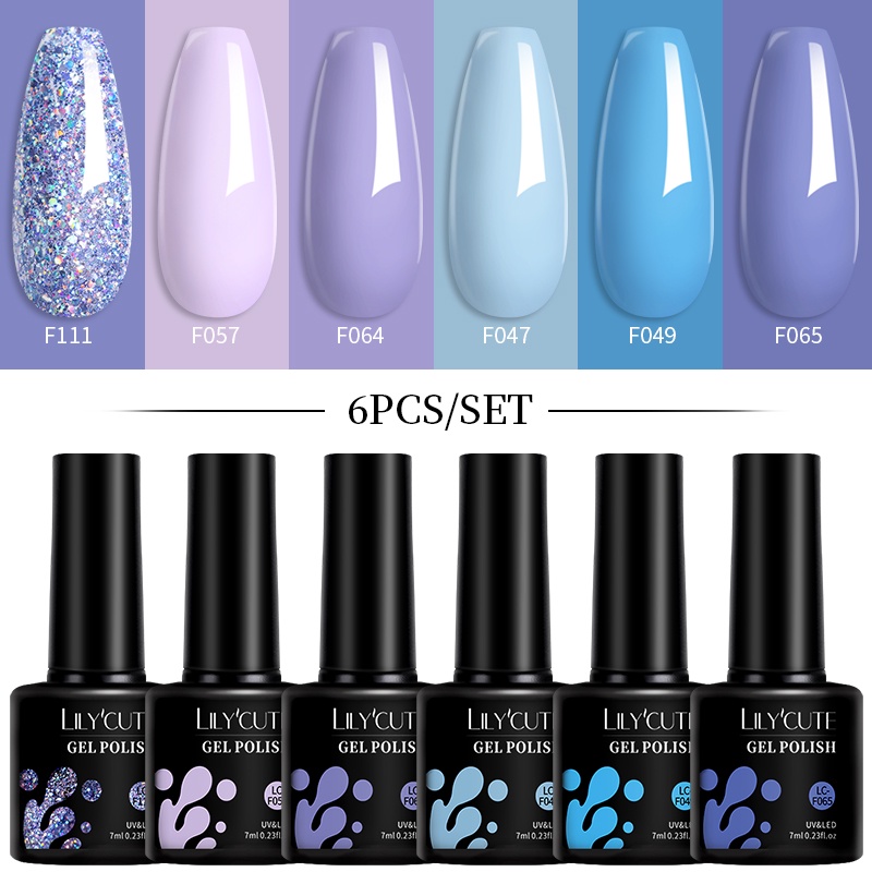 BORN PRETTY Set 6 Lọ Gel Sơn Móng Tay Màu Macaron Xinh Xắn 7ml