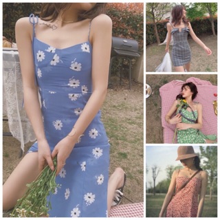 List váy hai dây hoa nhí nhiều màu sắc Ulzzang đi biển, đi du lịch, picnic siêu xinh ❤️