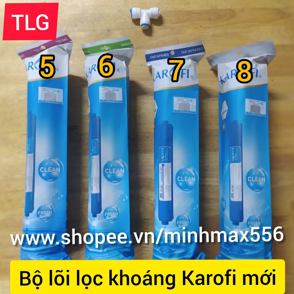 [CHINH HANG] Combo 6 lõi lọc karofi chính hãng | Bộ karofi123| 01 lõi 5 | 01 lõi 6 | 01 lõi RO Dow