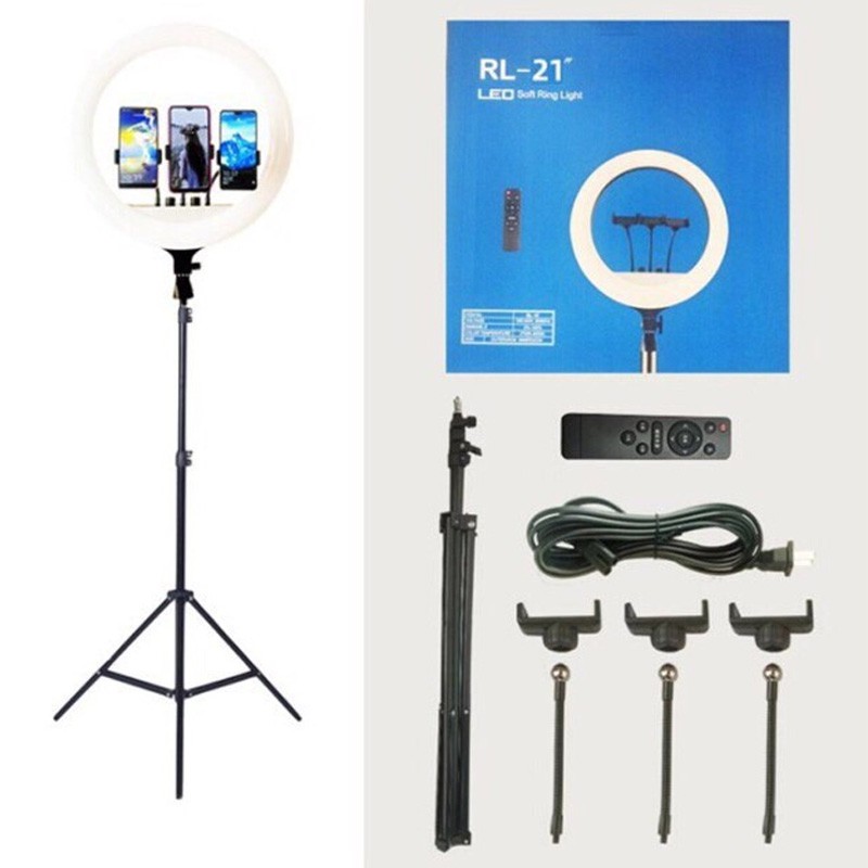 Bộ đèn livestream nhiều size 20, 26, 32, 33, 35, 45cm có 3 đầu kẹp, 54cm 3 đầu kẹp có điều khiển