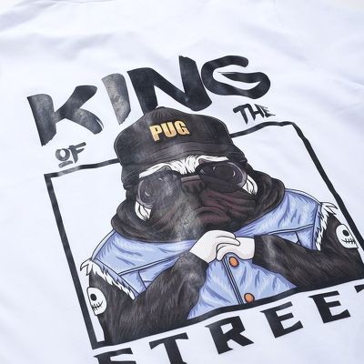 Áo phông thun polo nam Leo Vatino trắng tay ngắn lỡ cổ bẻ King Pug Galvin 55 | BigBuy360 - bigbuy360.vn