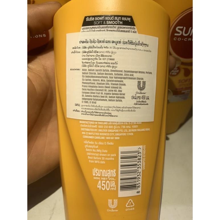 Dầu gội Sunsilk thái lan 450ml  ( mầu vàng )