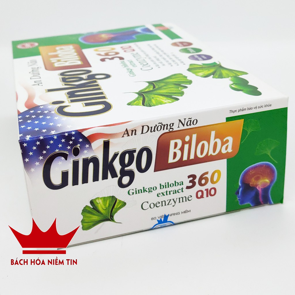 Viên uống An Dưỡng Não Ginkgo Biloba 60 - Thành phần thảo dược giúp Giảm đau đầu chóng mặt, rối loại tiền đình