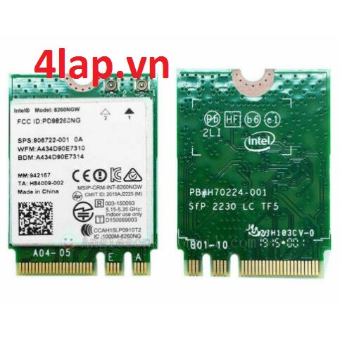 Card Wifi Intel 8260NGW Bluetooth WiFi M.2 dùng cho máy tính xách tay