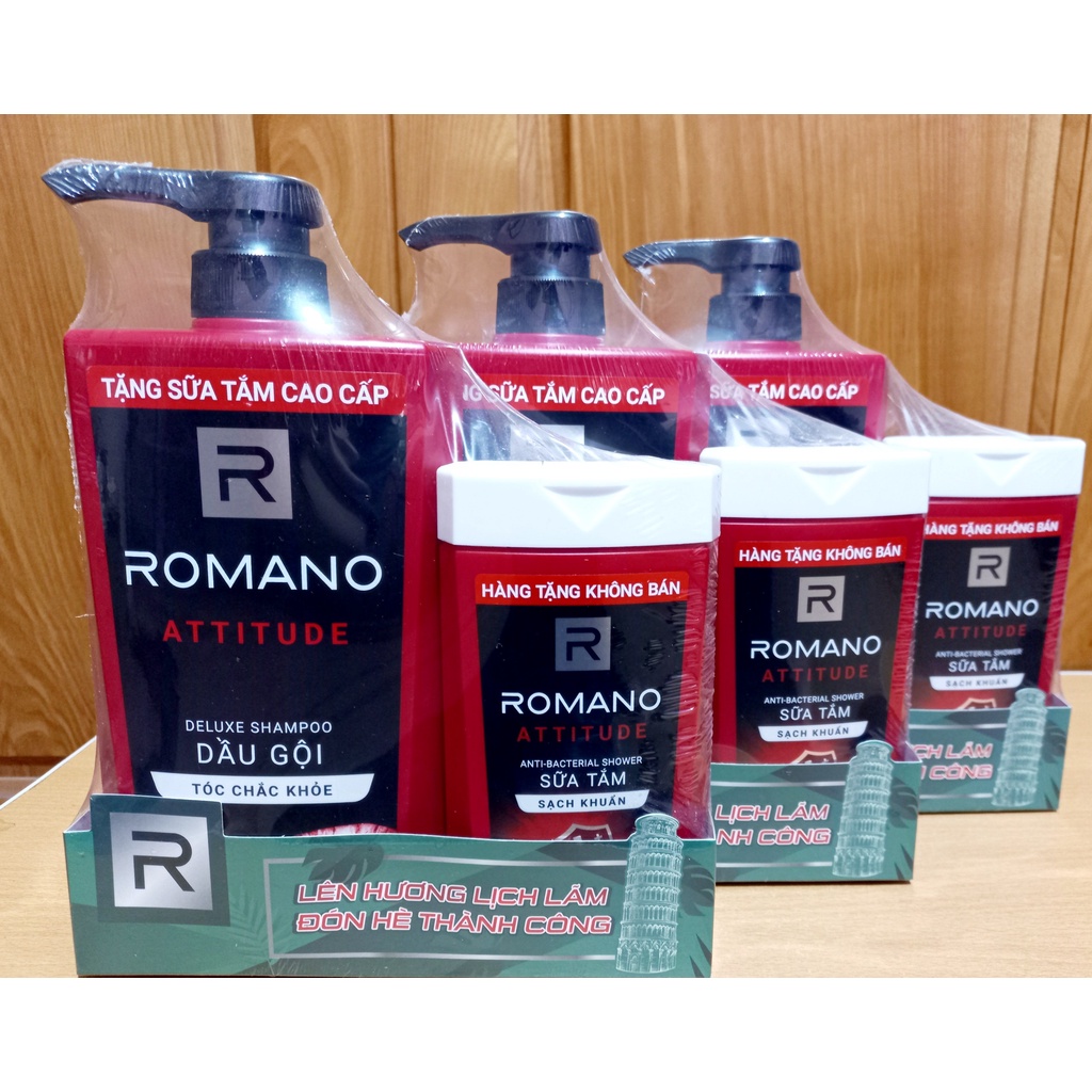 Dầu gội Romano Attitude 650g (tặng sữa tắm cao cấp Romano Attitude 150g)