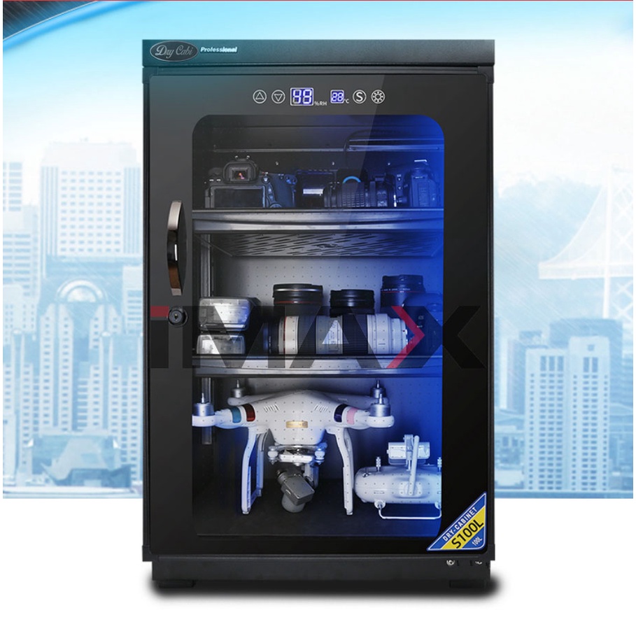 Tủ chống ẩm cao cấp Dry Cabi ATS100, 100 lit có đèn khử mốcHàng chính hãng