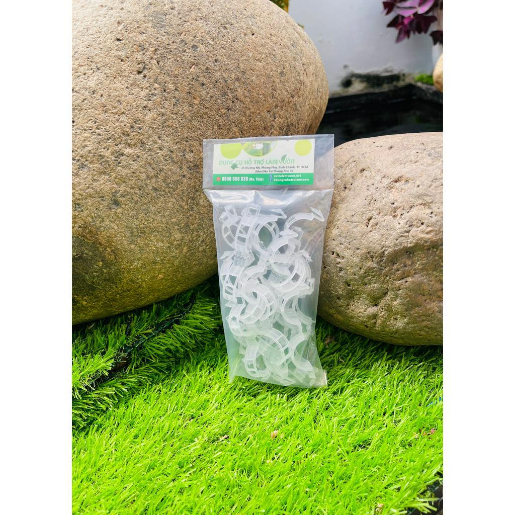 20 kẹp nhựa cố định cây, kẹp giữ thân cây, kẹp đỡ cây định hướng, kẹp nhựa