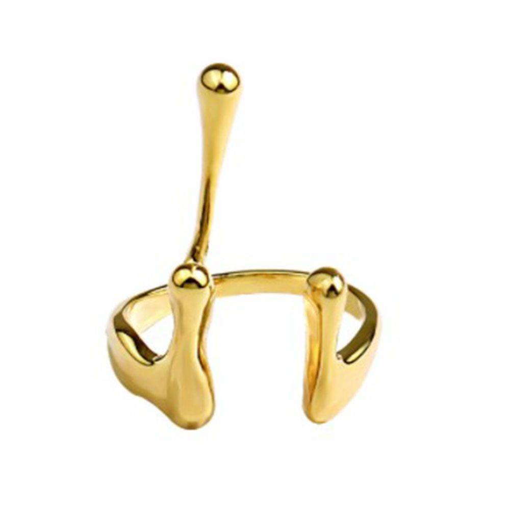 Nhẫn Hở Màu Trơn Kiểu Hàn Quốc Bất Đối Xứng 2Life Cá Tính Cho Cặp Đôi