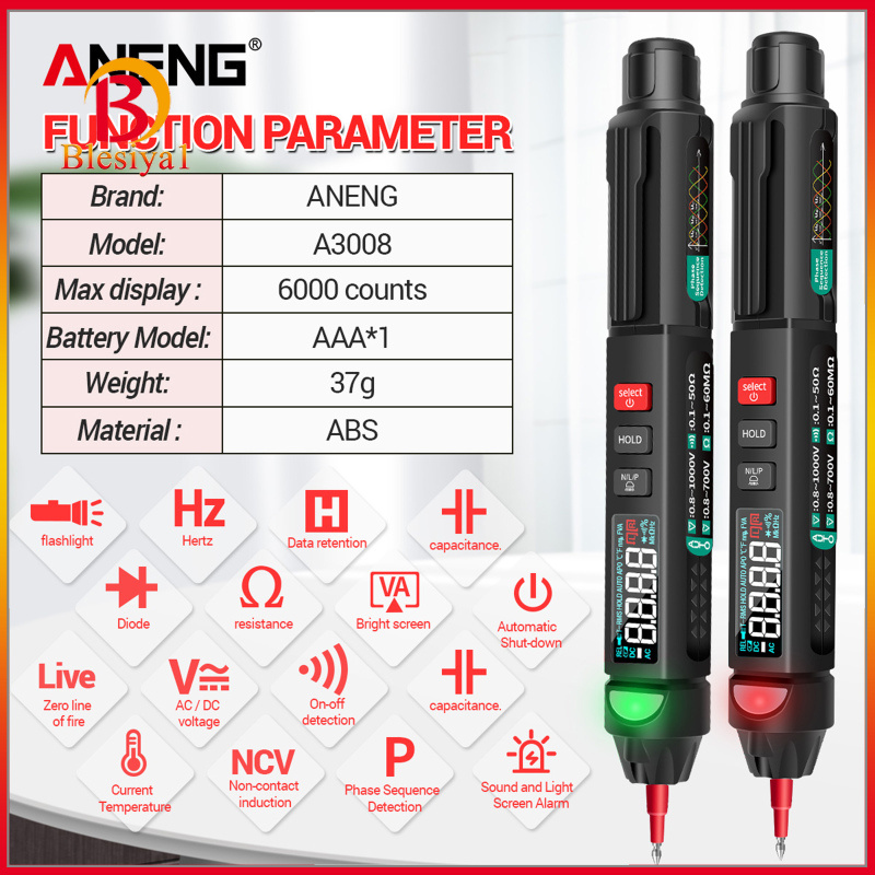 Bút Thử Điện Blesiya1 Đa Năng 6000 Counts Ac / Dc