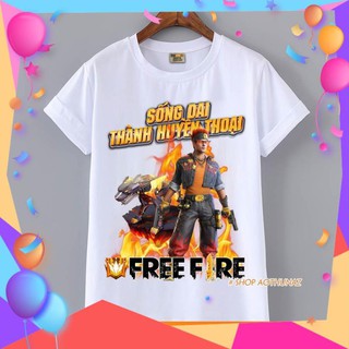 SALE- Áo thun Game Free Fire in hình Alvaro và Báo Hủy Diệt ( có size trẻ em ) M2615 - áo FF chất