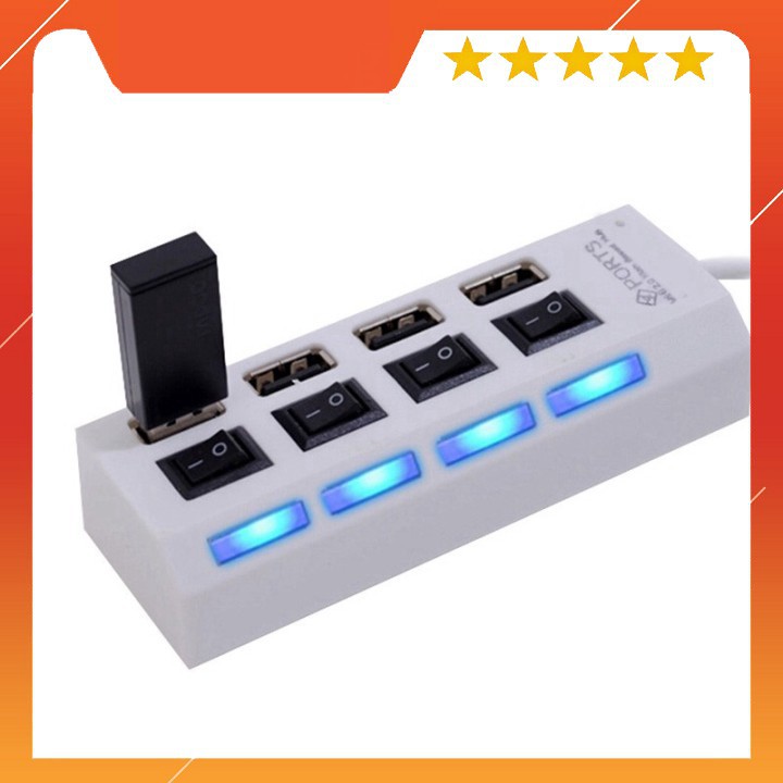 XẢ KHO - BÁN VỐN XẢ KHO -  Hub chia 4 cổng USB có công tắc VSP chính hãng BTC01 KJGHFUROT9578