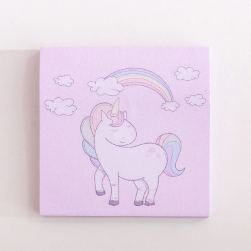Note ghi chú vuông hình kì kân hồng siêu cute, Tệp note kì lân dày dặn
