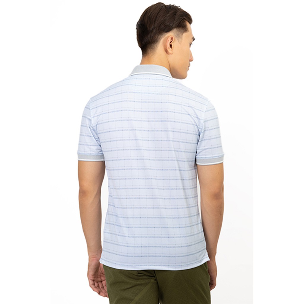 Áo Polo nam Novelty cổ bo không túi màu xanh NATMHCMCLR191107N