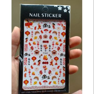 Sticker nail tết các mẫu